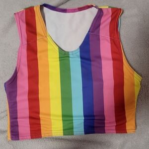 Rainbow GC2B Chest Binder, Original Gilbert Baker Pride Flag. Size Small